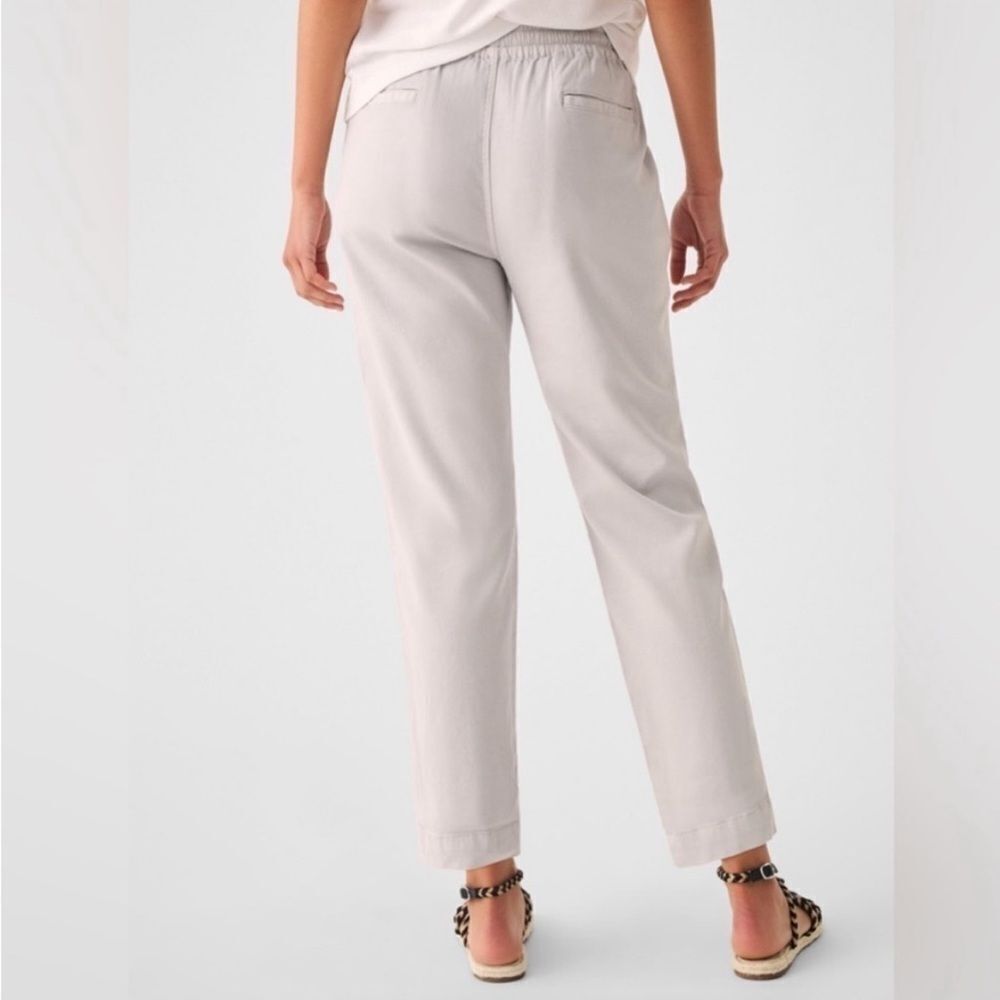 Faherty Essential Travel Drawstring Pants Beige - Picture 4 of 10